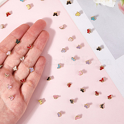 140 шт. 7-х цветные эмалевые кнопки из сплава&nbsp;FIND-GF0008-28