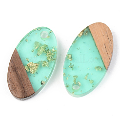 Подвески из прозрачной смолы и ореха&nbsp;RESI-S389-041A-B02