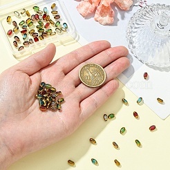 90шт 6 цвета гальванические стеклянные бусины&nbsp;EGLA-YW0001-82