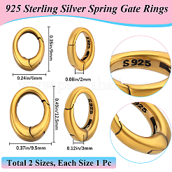 2 шт. 925 кольца-пружинки из стерлингового серебра&nbsp;STER-BBC0006-41C