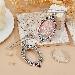 Наборы для изготовления овальных железных брошей своими руками&nbsp;JEWB-FH00030