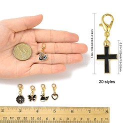 20шт 20 стиля подвеска из сплава эмали украшения&nbsp;HJEW-FS00045