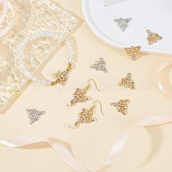 32 шт. 2-цветные литые хрустальные стразы звенья/соединители&nbsp;ALRI-FH0001-03