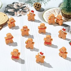 18 шт. 6 стиля рождественские непрозрачные кабошоны из смолы&nbsp;RESI-CJ0004-73