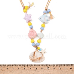 Подвеска в форме ракушки из керамики&nbsp;LS-NJEW-Z100-01A-G