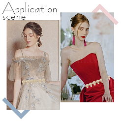 10 ярд полиэфирной цветочной кружевной ленты&nbsp;OCOR-WH0101-186