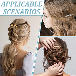 18 шт. 3-х цветная литая фурнитура для гребня для волос&nbsp;OHAR-GO0001-12