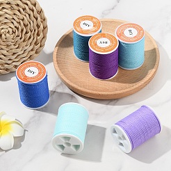 6 рулон круглого вощеного полиэфирного шнура 6 цветов&nbsp;YC-YW0001-07A