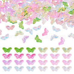 120 шт. 8-х цветные прозрачные гальванические стеклянные бусины&nbsp;GLAA-TA0003-54