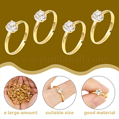 40 шт. регулируемые кольца из сплава со стразами для женщин&nbsp;RJEW-SP0001-02G