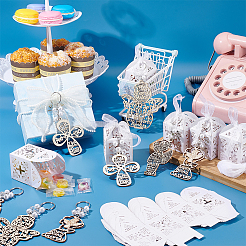 Брелки из дерева и акрила с имитацией жемчуга&nbsp;KEYC-GA00009