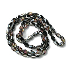 Прозрачные стеклянные бусины гальваническим пряди&nbsp;GLAA-K064-03B