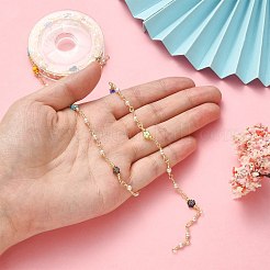 Стеклянные жемчужные и цветочные цепочки из бисера&nbsp;CHC-CJ0001-69