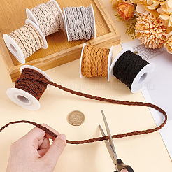 30м 6-цветный 3-слойный плетеный шнур из искусственной замши&nbsp;LW-PH0002-34