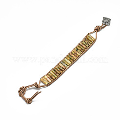 Коровьей кожаные браслеты шнура&nbsp;BJEW-R309-01B-13