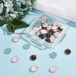 40шт 4 цвета сплава эмалевые подвески&nbsp;ENAM-SC0002-96