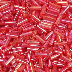 Прозрачные цвета радуги стекло стеклярусом&nbsp;X-TSDB6MM165B