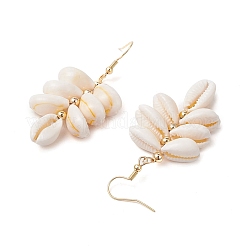 Серьги-подвески в форме ракушки из нержавеющей стали 304&nbsp;EJEW-JE06381-01