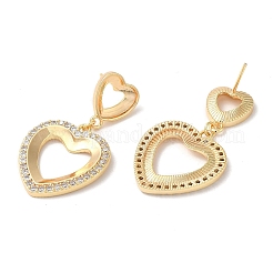 Латунные серьги-гвоздики из циркония&nbsp;KK-C028-08G