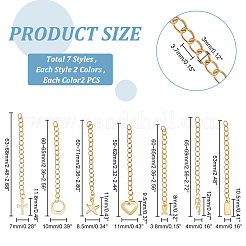 28 шт. 14-х стильный удлинитель цепи из нержавеющей стали 304 STAS-PH0004-70