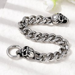 Браслеты из кубинских цепей из нержавеющей стали 304 для унисекс&nbsp;BJEW-A092-06B-P