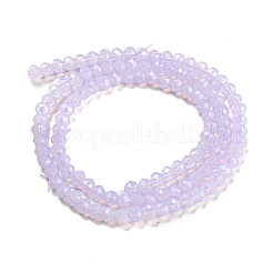 Запекание окрашенные прозрачные стеклянные бусины нити&nbsp;DGLA-A034-J3mm-B06