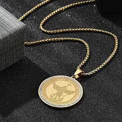 201 кулон из нержавеющей стали со стразами для женщин&nbsp;LS-NJEW-U021-02G