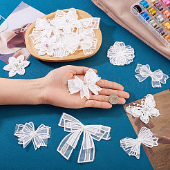 16 шт. 8 стиля полиэстеровое кружево вышитые нитки приклеиваемые/пришивные нашивки&nbsp;PATC-TA0001-13