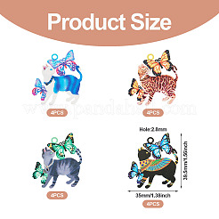 16 шт. филигранные подвески из нержавеющей стали 430&nbsp;STAS-TA0002-36