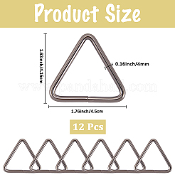 12 шт. треугольные железные соединительные кольца&nbsp;IFIN-CP0002-96B