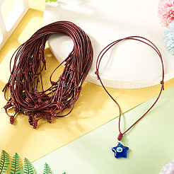 30 шт. экологически чистые корейские вощеные полиэстеровые плетеные регулируемые ожерелья&nbsp;NJEW-TAC0023-01