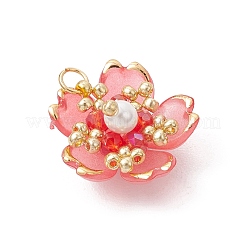 Подвески сакуры из стеклянных бусин ручной работы&nbsp;PALLOY-MZ00763-04