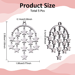 5 шт. подвески из нержавеющей стали 304&nbsp;STAS-YW0003-15P