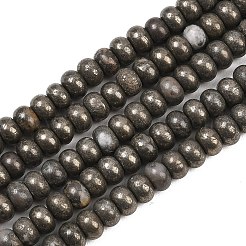 Природного пирита бисер нитей&nbsp;G-L647-D07-4x6mm