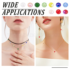 10 нить 10 цвета гальванические стеклянные бусины нити&nbsp;EGLA-GO0001-04