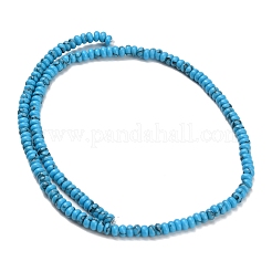 Синтетических нитей бирюзовые бусы&nbsp;G-Z110-B01-2x4mm-03