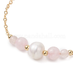 Браслеты из натуральных бусин розового кварца&nbsp;BJEW-JB13087-01