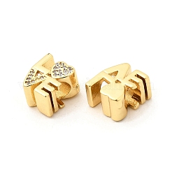 Латунные микропаве из прозрачного кубического циркония&nbsp;KK-P344-03G