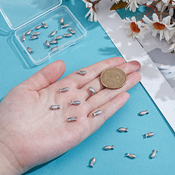 30 шт. бусины из нержавеющей стали марки 304&nbsp;STAS-UN0064-04