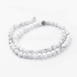 Естественно Howlite шарик нити&nbsp;G-G735-66-6mm
