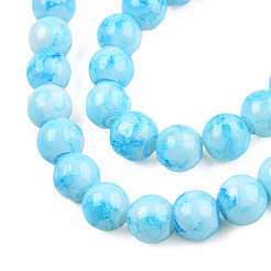 Лакированные стеклянные бусины &nbsp;GLAA-R139-8mm-10