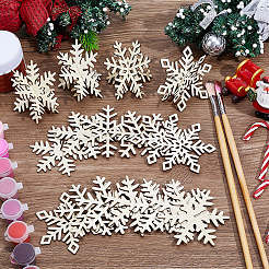 4 стиль рождественская тема необработанные деревянные сплошные витринные украшения&nbsp;DJEW-WH20002-21C