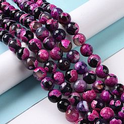 Бусы из натурального огненного агата с потрескиванием&nbsp;G-K166-06F-10mm-01