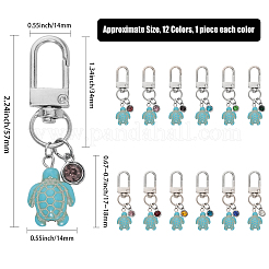 Подвеска из синтетической бирюзы с морской черепахой HJEW-AB00128