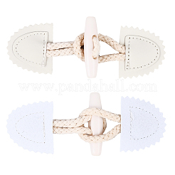 10 пара пряжек из акрила и искусственной кожи&nbsp;DIY-CY0002-25A