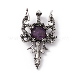 Подвески из натурального аметиста &nbsp;G-H281-03H