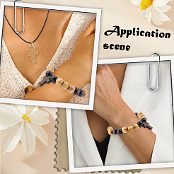 100 шт. подвески из неокрашенного дерева 5 цветов&nbsp;WOOD-PA0001-13