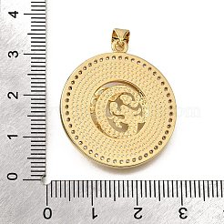 Подвески в форме ракушек из латуни с микропаве и кубическим цирконием&nbsp;KK-D328-19G