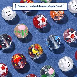 32шт 8 стиля прозрачные бусины лэмпворк ручной работы&nbsp;LAMP-CJ0001-79