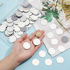 100 шт. плоское круглое акриловое зеркало с пришивными стразами&nbsp;FIND-GO0003-22A